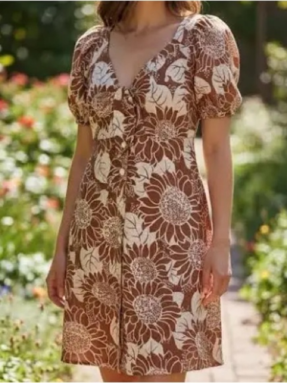 Madewell silk Floral Button-Front  Dress.